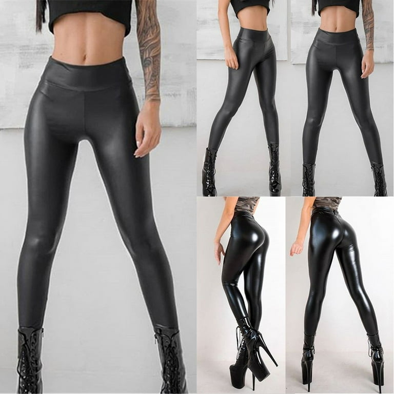 Womens Leggings Women PU Leather Pants Multicolor High Waist Leather Leggings  Plus Size Elastic Slim Skinny Sexy Leather Pants Trousers 230918 From 7,92  €