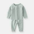 thumbnail image 6 of Lmnyox Infant and Toddler Baby's Thermal Underwear Set 2 Piece Warmth Outfits Soft Cotton Shirt and Pants Winter Clothes Set, 6 of 7