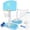 Blue, variant on COLIKES 2-in-1 Pool Basketball Hoop Poolside and LED Volleyball Net Combo, Light up Adjustable Volleyball Net, Stainless Basketball Goal, Inground Swimming Water Sports Toy Games for Adults & Teens