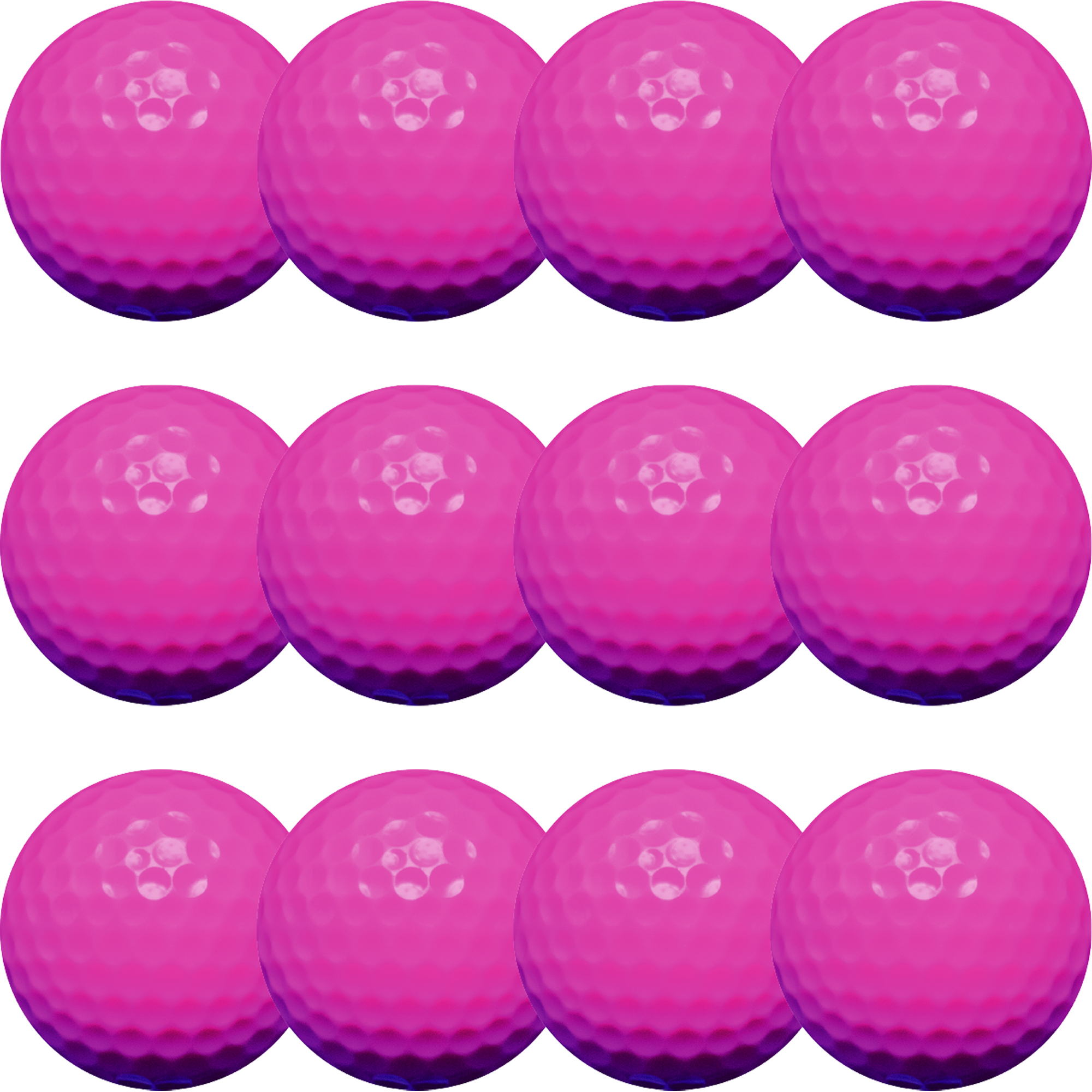Blacklight Pink Golf Balls 12 Pack by GBM Golf