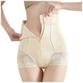 thumbnail image 2 of Elainilye Fashion Shapewear Underwear Sexy Tummy Control Body Shaper Shapewear Zipper Butt Lift Yoga Body Shaping Pants,Beige, 2 of 9