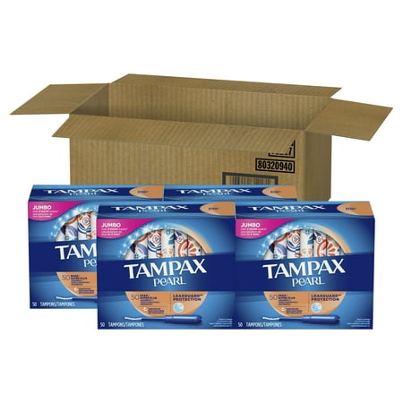 tampons tampax plus pearl super unscented count plastic