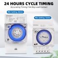 thumbnail image 4 of 110-230VAC Analog 24 hours 15 Minutes Interval SUL181H SUL181D Mechanical Timer Switch Timer Din Rail Timer Clock For Pump, 4 of 6