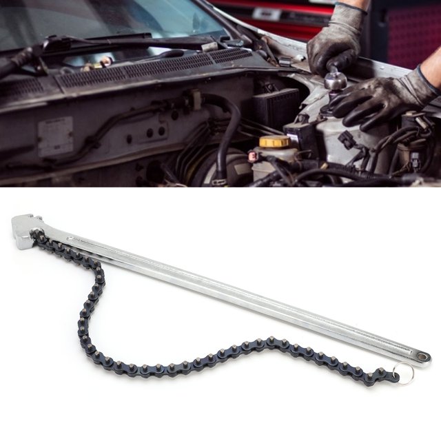 Llave de Llave de Cadena, Herramienta de Desmonteje de Estilo de Cadena Herramienta de Articulación de Llaves Ajustables para reparaciones de Automóviles para instalacios de