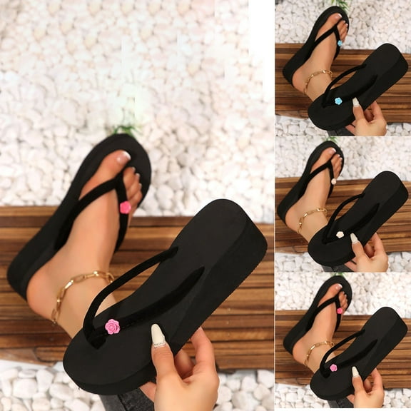 Miluxas Womens Flip Flops with Arch Support Thick Soft Soled Recovery Walking Sandals for Woman Ladies Fashion Comfortable Bohemian Flip-Flop Sky Blue 9(42)