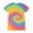 Eternity, variant on B11902138 Women Tie-Dyed V-Neck T-Shirt, Neon Rainbow - 3XL