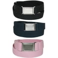 thumbnail image 1 of CTM® Kids' Elastic Stretch Belt with Magnetic Buckle (Pack of 3 Colors), 1 of 1