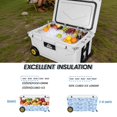 thumbnail image 3 of 65 Quart White Cooler for Camping and Tailgating, Ultra-Tough Hard Shell Ice Chest with 6-Day Ice Retention, Heavy-Duty Insulated Portable Cooler for Beach, Fishing, Job Site, 3 of 9