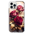 thumbnail image 1 of MUNDAZE Apple iPhone 11 Pro Max Romantic Elegant Gold Marble Red Roses Double Layer Phone Case Cover, 1 of 6