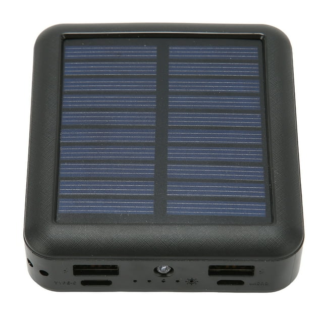 20000mAh Solar Phone Power Bank,4 USB Ports Outdoor External Backup Power Six Outputs LED Flashlights, Suitable for Camping Travel