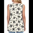 thumbnail image 4 of Camisetas de Tirantes de Verano para Mujer, Sin Mangas, Holgadas, Estilo Henley, con Botones, para Combinar con Leggings, Blusa Plisada Informal. XXL, 4 of 7