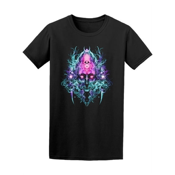 Psychedelic Magic Shaman Head T-Shirt Men -Image by Shutterstock, Male XX-Large