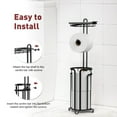 thumbnail image 3 of Techvida Tissue Paper Roll Stand, Bathroom Toilet Paper Storage Holder, Floor Standing Toilet Paper Dispenser, Clearance, 3 of 9