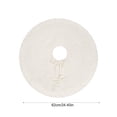 thumbnail image 3 of 24 Inch Mini Knit Christmas Tree Skirt for Tabletop Trees, Boho Cream White Cable Knit Skirt for 3-4 FT Small Trees, Neutral Farmhouse Xmas New Tear Tree Decorations, 3 of 6