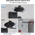 thumbnail image 2 of Shower Panel Balck Shower Tower with Adjustable Rainfall Shower Head Body Massage Jets Function Handheld Sprayer Stainless  Shower System Wall Mounted, 2 of 9