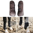 thumbnail image 4 of 1 par de botas de tendón de caballo que saltan protectores de pies de Pata delantera marrón L Sunnimix Botas de tendón de caballo, 4 of 8
