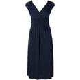 thumbnail image 2 of NY Collection Women's Plus Size Ruched Sleeveless Empire Maxi Dress, 2 of 2