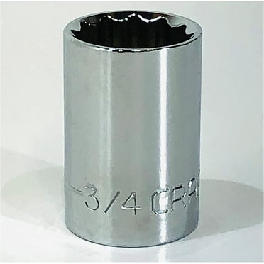 Craftsman 3/4" SAE/Standard 1/2" Drive 12 Point Socket - 47508 (Bulk Packaged)
