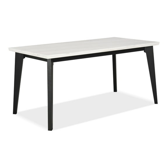 Furniture of America Dorth 70" Rectangle Indoor Counter Height Dining Table, Black and White