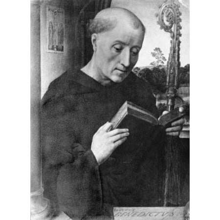 St Benedict Hans Memling (ca 1433-1494Netherlandish) Canvas Art - Hans Memling (24...