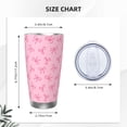 thumbnail image 4 of Susaid Pink Bows Print 20oz Car Cup,Insulated Coffee Cup Fully Spill Proof Travel Coffee Mug, Stainless Steel Tumbler for Work Home Outdoor Car-Straw Three-piece Set, 4 of 8