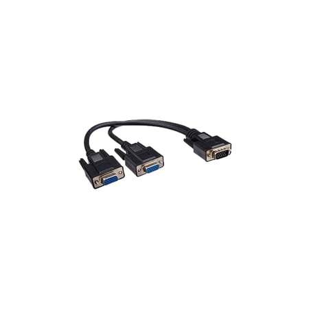 UPC: 0722868891117 | Belkin F2CM038b01 Black 1ft VGA HD15-M to (2) VGA HD15-F Splitter Y Cable