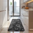 thumbnail image 4 of Black Paisley and Floral Pattern Kitchen Rug Mat,Kitchen Runner Rugs Non Skid Washable,Decorative Kitchen Floor Mats for Kitchen,Sink,Laundry,17"x47.2", 4 of 7