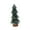17cm/6.7in, variant on Mini Christmas Tree Miniature Pine Trees Frosted Sisal with Wooden Bases Tabletop Bottle Brush for Xmas Holiday Party Home Decor Green, 1PC