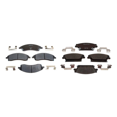 For 2009 2008 2007 2006-2004 Cadillac SRX Front & Rear R-Line Ceramic Brake Pads