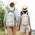 thumbnail image 5 of Yiaed Gold Snowflake Print Backpack, Premium Laptop Backpack, Travel Backpack for Women, Lightweight Backpacks, Comfortable Back Pack-Medium, 5 of 7