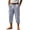 #01 Dark Blue 【Mix & Match: Choose Your Favorites】, variant on Men's Linen Pants Casual Elastic Waist Button Fly Cropped Trousers, Comfortable Straight Leg Pants with Pockets, Drawstring Lightweight Breathable Summer Travel Beach | AESTIVO,Dark Blue L