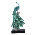 thumbnail image 2 of Estatua decorativa de pavo real, escultura decorativa de pavo real para gabinete Azul S, 2 of 9