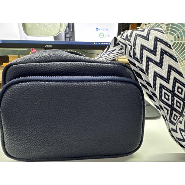 Bolso Bandolera Cuero Genuino para Mujer Hombro Fin Semana (oscuro) Azul