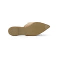 thumbnail image 5 of BLISSFUL STEP Women's Casual Pointy Toe Flat Slides Mules Shoes Camel 6, 5 of 7