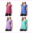 thumbnail image 2 of Tuff Athletics Womens Keyhole Active Tee (Pansy Purple, X-Large), 2 of 2