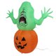 thumbnail image 3 of Monstruo verde inflable de Halloween con luz LED, 5 pies, IP44, impermeable, monstruo de calabaza inflable para Halloween, para jardín al aire libre, decoración de césped, enchufe del Reino Unido, 3 of 10