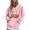 Pink#2, variant on GaThRRgYP Stylish Fall Women's Pullover,Women Long-sleeved Hooded Pocket Halloween Printed Casual Loose Sweatshirt Black XS