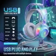 thumbnail image 6 of VEATOOL G5 Wired USB Gaming Headset,7.1 Surround Sound Gaming Headphones,Vibrant RGB - Game/Chat Balance, Over Ear Headphones with Noise Canceling Mic for PC, PS5/PS4, Laptop, Mac, 6 of 8