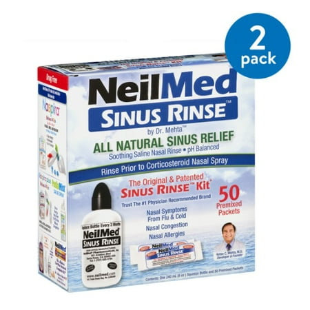 (2 Pack) NeilMed Sinus Rinse, 1.0 CT (Best Remedy For Sinus Cold)