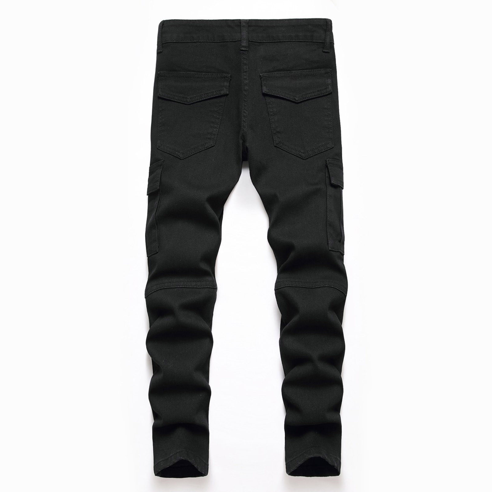 Wdgfv Boys' Jeans Boys Casual Distressed Jeans Comfortable High Street Fashion Long Pants for Kids Durable Stretch Denim Trousers for Everyday Wear Black 14-16 Years