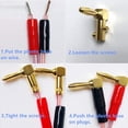 thumbnail image 4 of Conector de altavoz Goyacer, conectores tipo banana de 4 mm, 90°, 6 pares, 4 of 6
