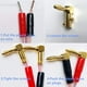 thumbnail image 4 of Conector de altavoz Goyacer, conectores tipo banana de 4 mm, 90°, 6 pares, 4 of 6
