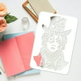 thumbnail image 3 of Steampunk Gear Girl Stencil 8.3x11.7inch Reusable Steampunk Beauty Art Stencil Magician Painting Template DIY Craft Dream Theme Stencil for Painting on Wall Wood Furniture DIY, 3 of 6