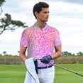 thumbnail image 3 of Honeii Colorful Glitters print Polo Shirt, a classic short-sleeved, button-down golf shirt designed for men4X-Large, 3 of 6