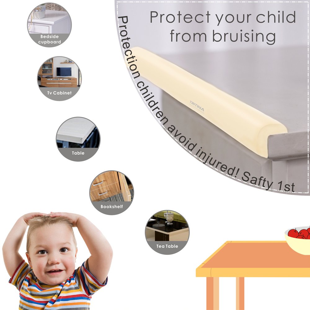 Corner and Edge Guards - 14ft (4.3m) [13ftEdge Cushion + 8 Corner Cushion] Premium Child Protector, Child Safety, Home Safety 1st Mamami