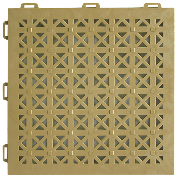 Greatmats StayLock Perforated Tile | 5 Colors | Size: 1x1 ft x 9/16 inch | PVC Material | Outdoor Pool Deck Flooring | Modular Wet Area Tile | Weight: 1.25 lbs.