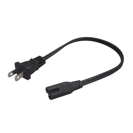 Strhowill 0.32M/1.04FT Nema 1-15p To C7 Plug Power Cable, Ameican Standard 2 Prong to C7 Figure 8 Shotgun polarity Power Cord,For Monitor, Printer, Projector,Smart TV