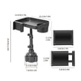 thumbnail image 3 of Car Cup Tray With Phone- 3 1 Detachable Food Table Tray With Solid Base - Expander - Road Trip Accessories Gadgets - Fits 3.9 Inch, 3 of 9