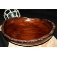 thumbnail image 2 of Carved Wood Bowl Designer - Tamarin 12" Stained | #lpu03s, 2 of 2