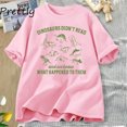 thumbnail image 3 of Camiseta retro Los dinosaurios no leían Camisetas gráficas para mujeres y hombres Camisetas para amantes de los libros Camisetas de animales de los años 90 Regalos de lectura Ropa para mujeres, 3 of 5